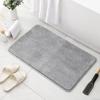 Simple Bathroom Door Carpet Solid Color Bedroom Living Room Absorbent Wear-Resistant Thickened Comfortable And Soft Floor Mat