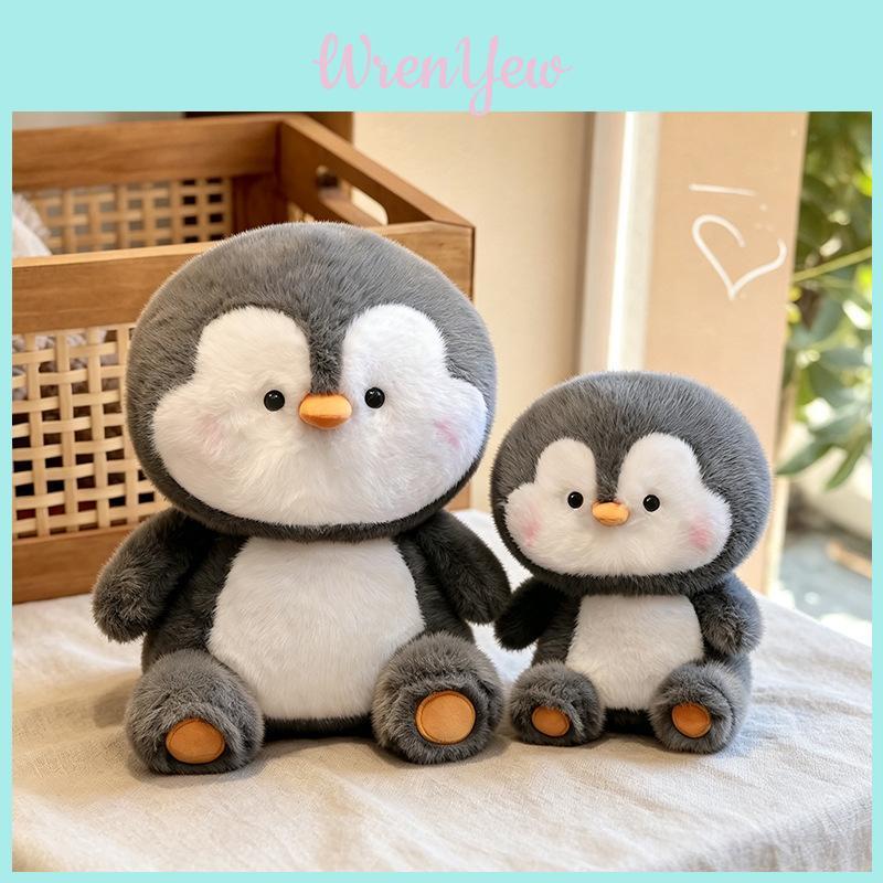Cartoon Penguin Plushie With Long Fur For Children Playroom And Gift