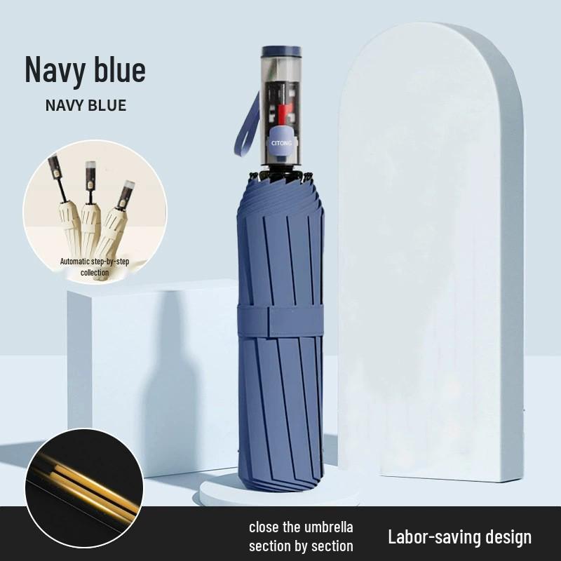 Automatic Dual-Use Folding Umbrella: Premium Sunshade & Rain Protection with Custom Logo