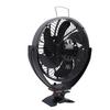 Wood Stove Fan Heat Powered Fireplace Fan with Protective Cover Aluminum Alloy Freestanding Wall Mount Manual 360 Degree Adjustment Angle