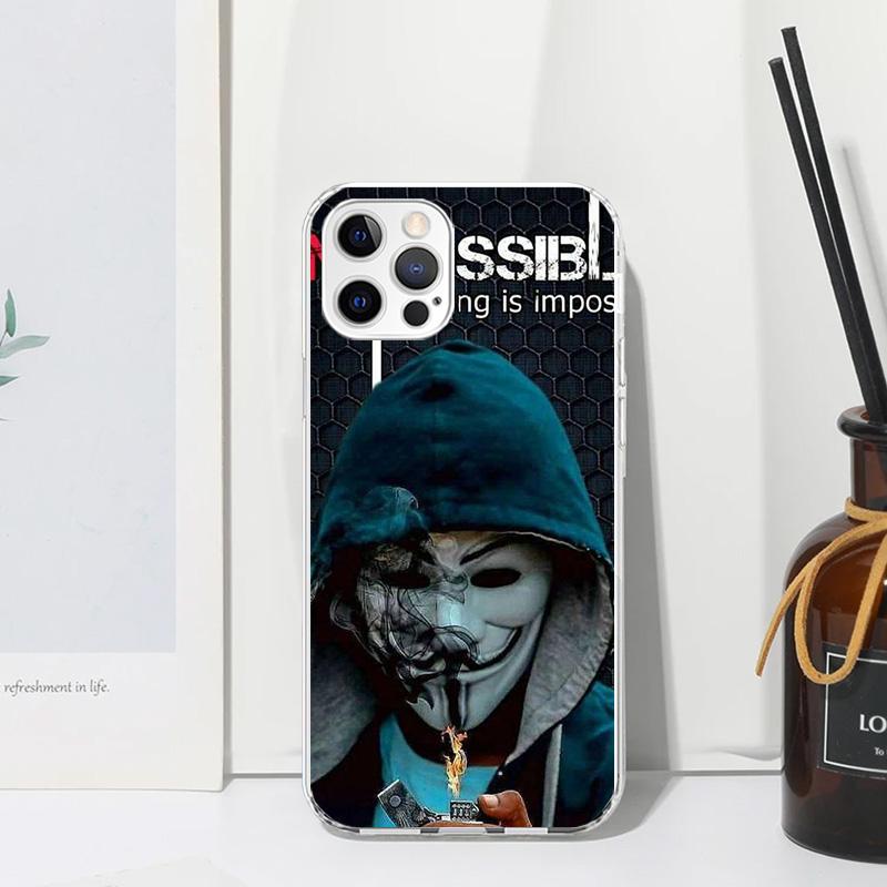 Анонимная маска V Чехол для телефона Для iPhone 17 Air 16 15 Plus 16E 14 Pro Max 13 Mini 12 11 7 8 SE Fundas Мягкая задняя крышка 17 Air 16 15