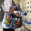 Spot Graffiti Streetwear Lightweight Backpack for Students & Casual Use