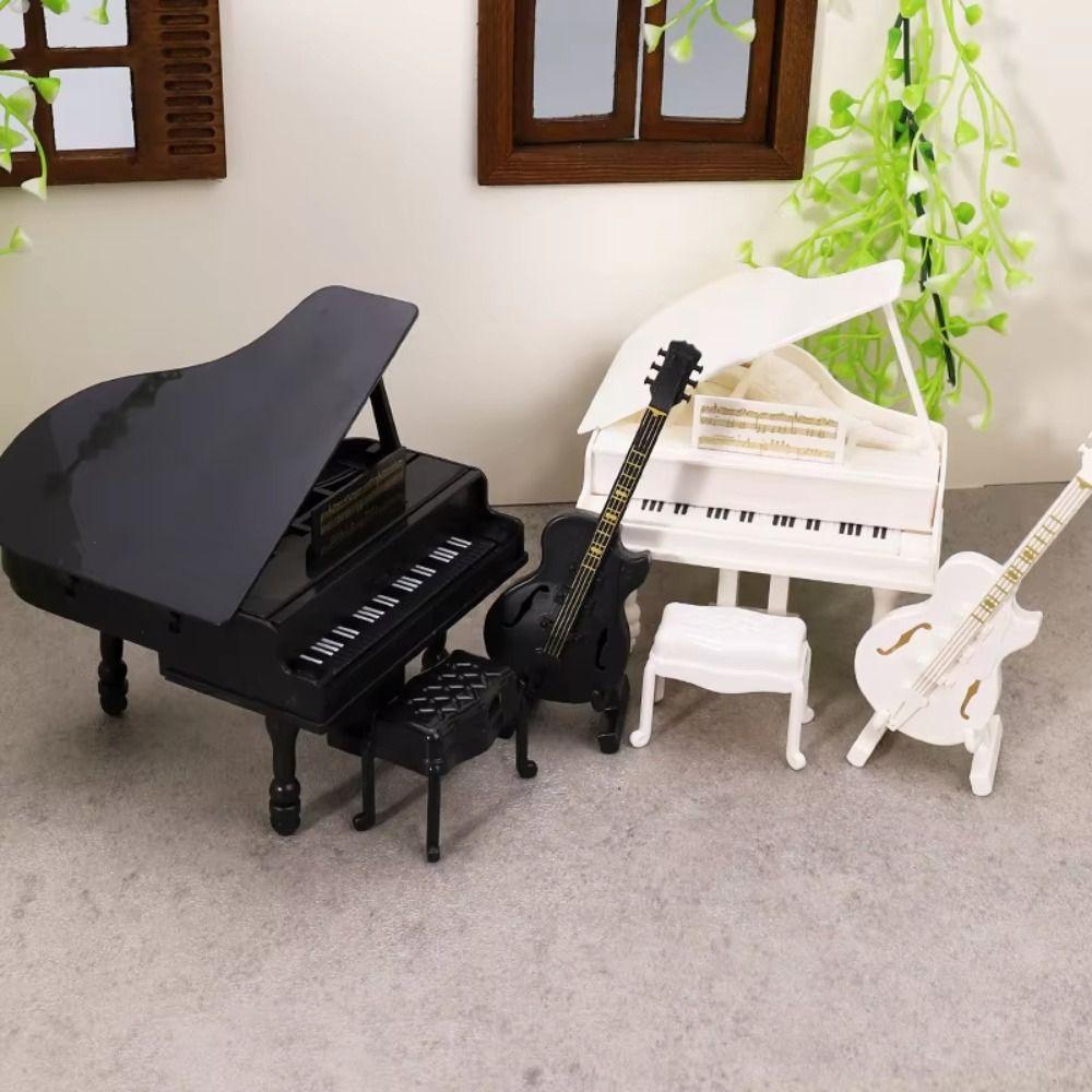 Miniature Size Grand Piano Furniture Simulation Musical Instruments Props  Miniature Collection