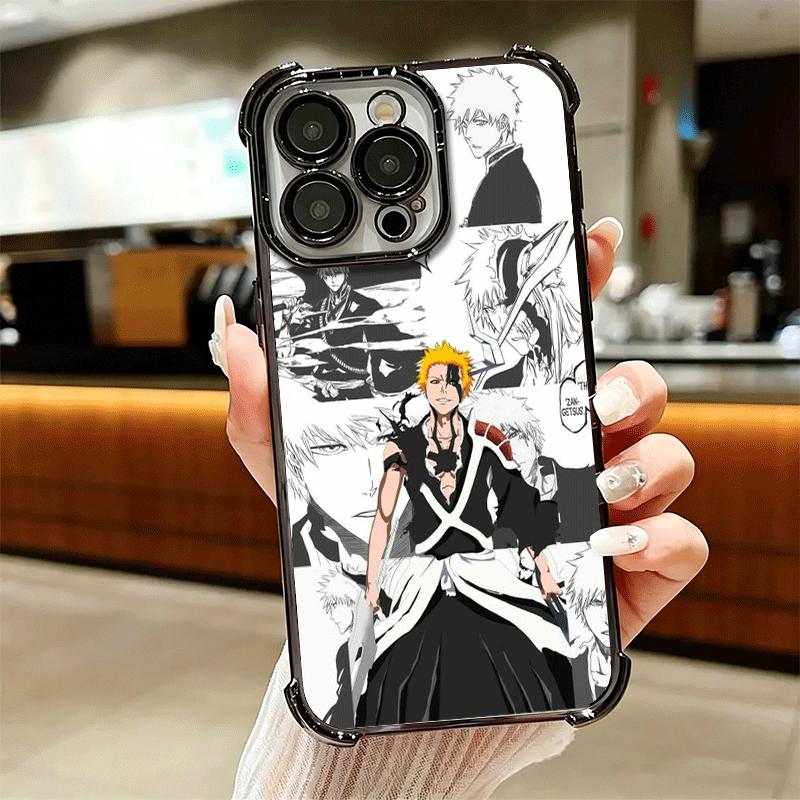 Чехол для телефона с покрытием Bleach Аниме Ичиго Кенпачи Для iPhone 16 17 Pro Max Air 16E 14 15 Plus 12 13 Mini Противоударный Чехол с Airbag