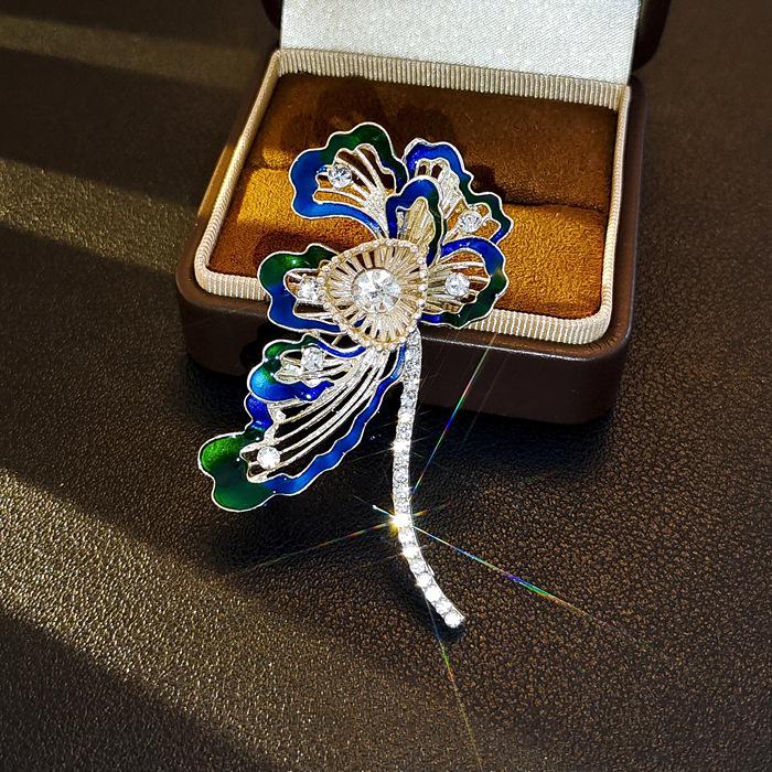 Элегантная китайская ретро эмалевая брошь Феникс и Бабочка для женщин