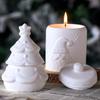 Рождественская банка для свечи Силиконовая форма Сделай сам Рождественская елка Дед Мороз Гипсовые формы для украшений Смола Коробка для хранения Поделки Изготовление Домашний декор