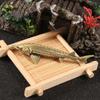 Sturgeon Fish Statue Brass Figurine Ornament Good Luck Decorative Vintage Style Sculpture for
