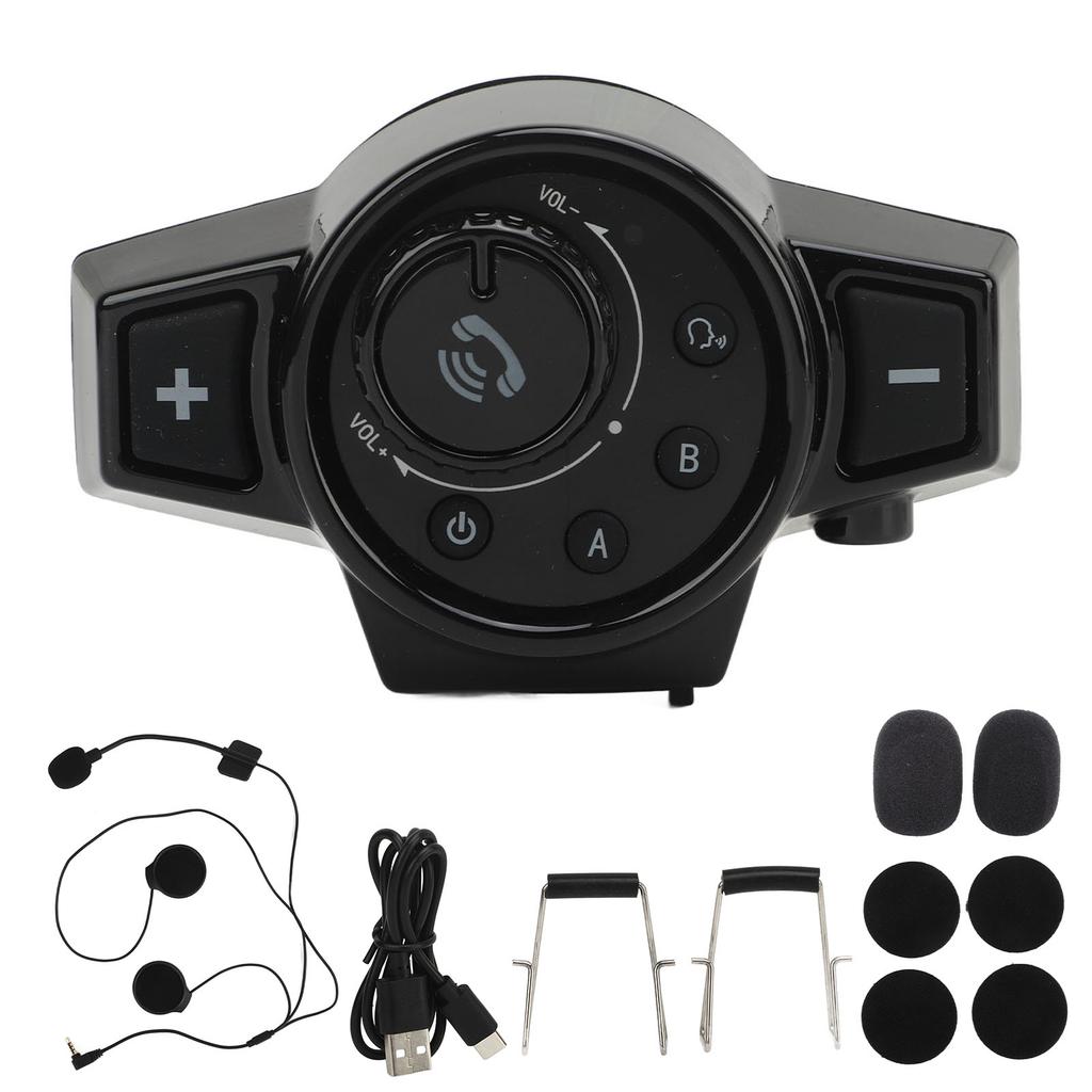 Motorcycle Helmet Bluetooth Headset Waterproof Bluetooth 5.0 Motorcycle Intercom Riding Call Hands Free Music Motorbike