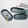 Storage Tray Mini Portable Oval Stainless Steel Towel Tray for Household
