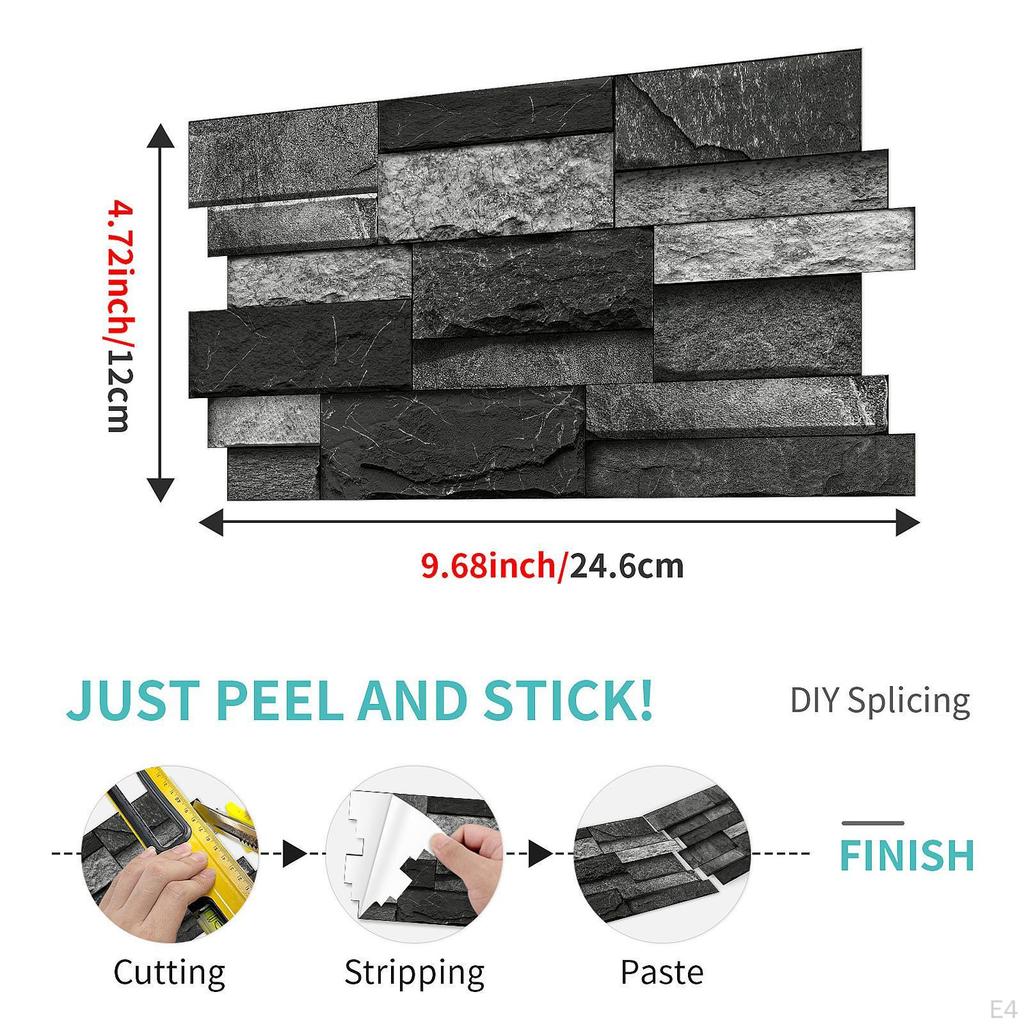 48 штук Самоклеящиеся обои под искусственный кирпич для спальни и шкафов