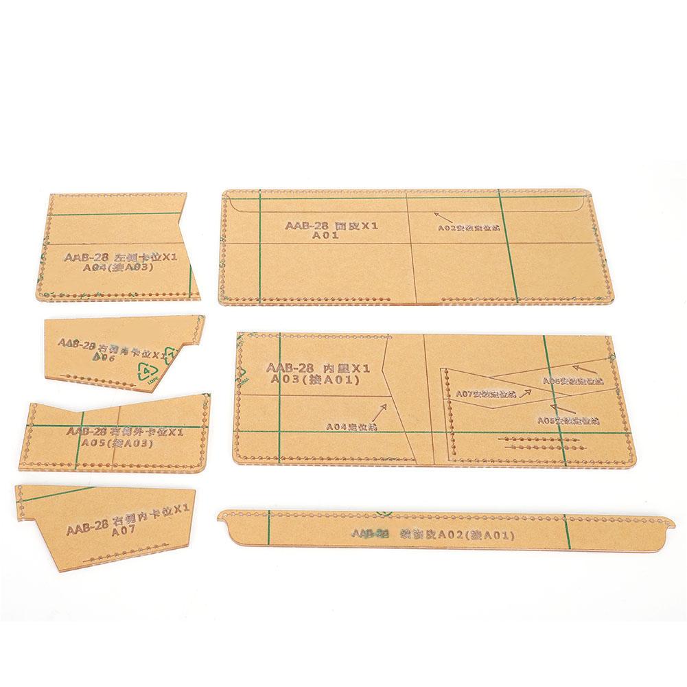 7 шт. Акриловый шаблон кошелька короткий прозрачный ручной портфель кожаное ремесло