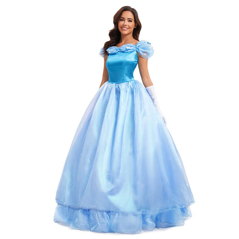 Синее платье сценический костюм костюм для Хэллоуина косплей костюм косплей костюм Золушки Белоснежки