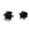 [J7135] - Black 'Flora' Designer Earrings