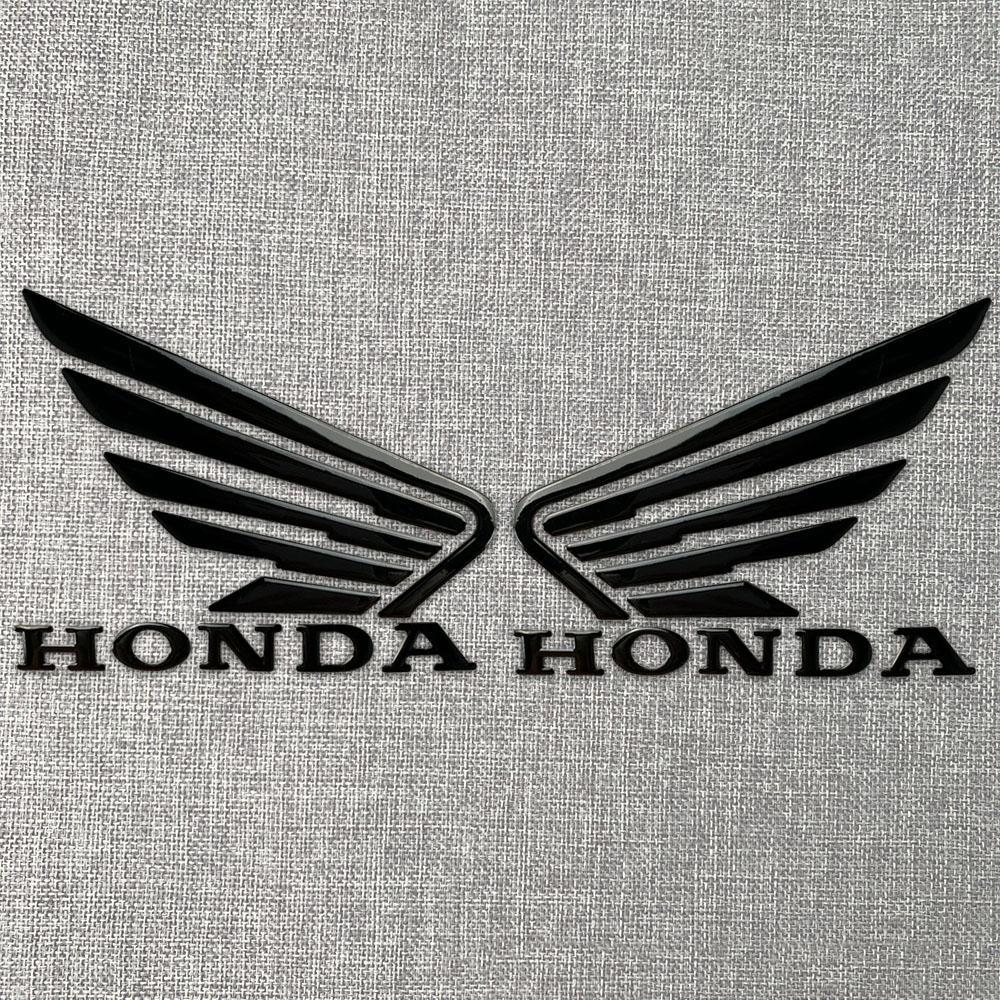 Подходит для модификации мотоциклов и автомобилей Honda, 3D мягкие виниловые наклейки Логотип HONDA Крылья Декали, Наклейки на бак
