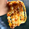 Vintage Yellow Stone 4mm 6mm 8mm 10mm Roun Beads Natural Stone Bracelet For Women Bohemian Holiday Handmade Zircon