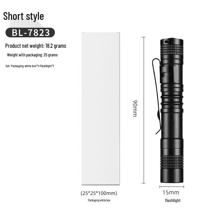 Portable Mini Aluminum LED Flashlight - High Power, Small Home & Outdoor Penlight, AAA Battery Powered