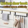 Stainless Steel Bathroom Kitchen Cabinet Rag Shelf Dishcloth Hanger Single Pole Towel Rack Over Door Back Type Hanging Holder