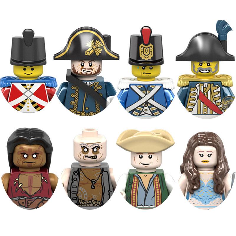 Карибы Пиратов Призрачные Зомби Акулы Джек Воробей Капитан Фигурка Блоки Конструктор Кирпичики Строительные Игрушки Для Детей