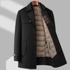 Double-sided Woolen Coat for Men's Autumn and Winter New Suit Collar Casual Removable Down Liner Woolen Coat for Men