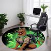1 шт. Ковер-сиденье Scooby-Doo для офиса, нескользящий, мягкий и удобный, ковер для офиса, игр, легкий круглый напольный коврик