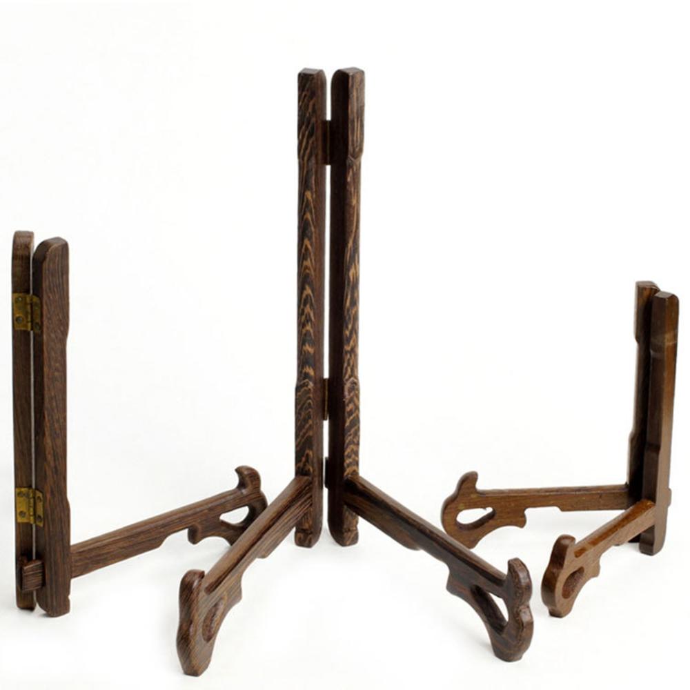 Kitchen Decoration Wooden Picture Bracket Display Stand Plate Holder Photo Frame Stand Easels