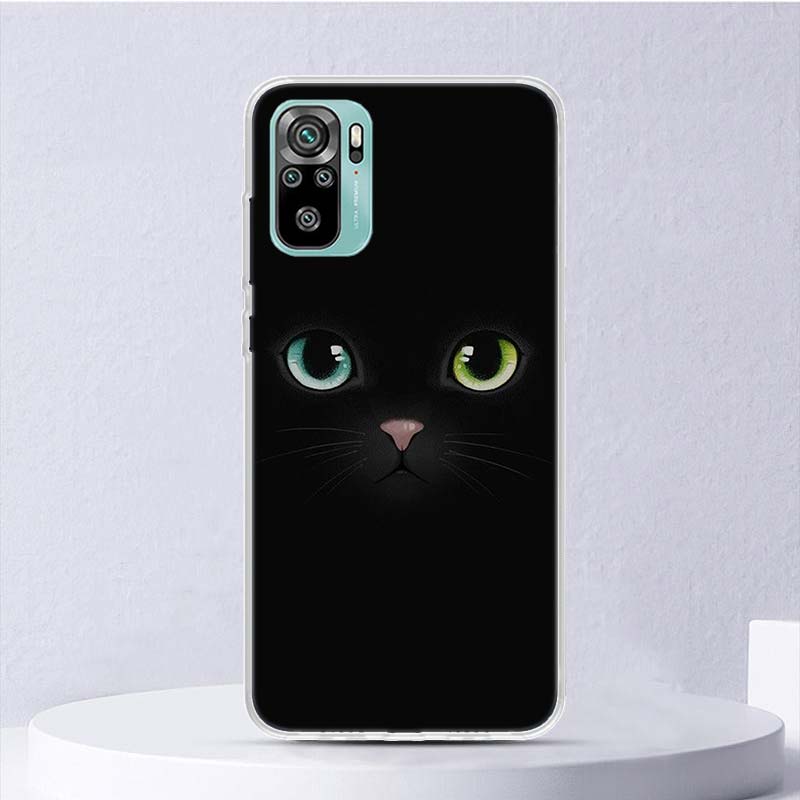 Кот Милый Котенок Мультяшный Мягкий Чехол Для Xiaomi Redmi Note 14 13 12S 11S 10S 12 Pro Plus Чехол Для Телефона 11 10 11E 11T Note14 Оболочка Coq