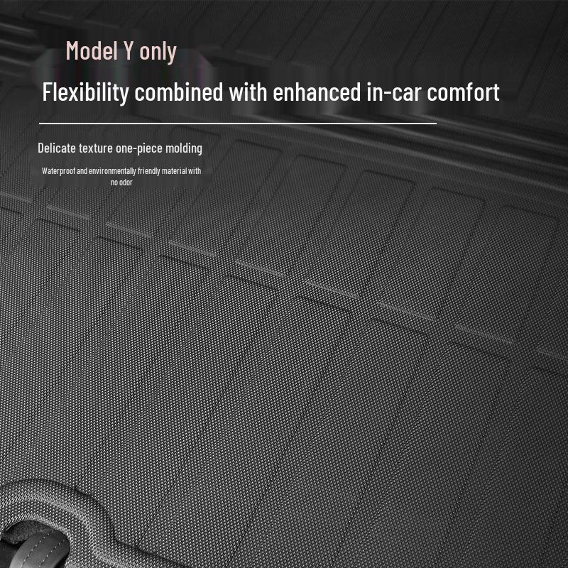 Водонепроницаемые коврики в багажник для Tesla Model 3/Y (передний и задний) - Оригинальные аксессуары с текстурой TPE