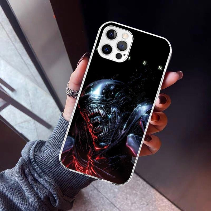 Cool A-Alien X-Xenomorph Phone Case For iPhone 17 Air 11 13 Mini 14 15 Plus 16 12 Pro Max 16E SE 7 8 Pattern Soft TPU Back Cover