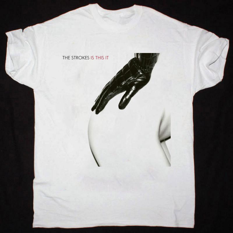 Редкая футболка The Strokes - Is This It, с коротким рукавом, хлопок, белая, все размеры, унисекс, футболка AG924
