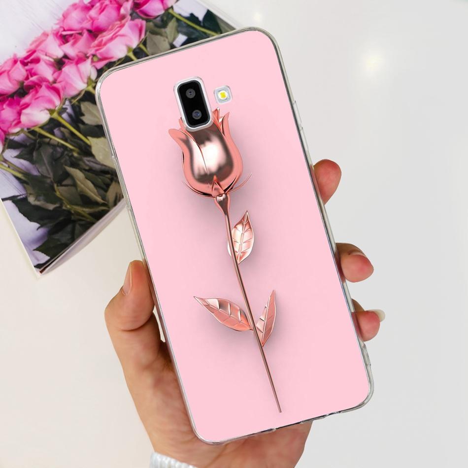 Чехол для Samsung Galaxy J6 Plus Samsung J6 2018 J 6 J6Plus J610F J600F Элегантная Печать Мягкий Силикон ТПУ Прозрачная Задняя Крышка Телефона
