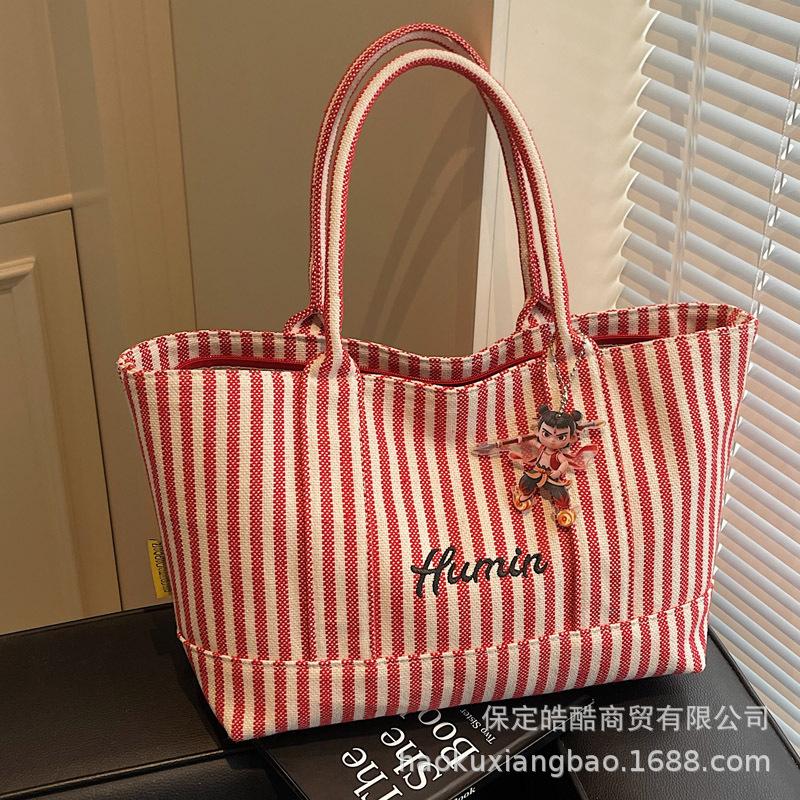 Холщовая сумка-мессенджер класса Commuter Женская большой вместимости 2025 Новая Повседневная Весна и Лето Универсальная Премиальная Сумка-тоут на плечо