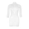 Women's Sleeve Mesh Bodycon Mini Dress Long Cover Up Dress Backless