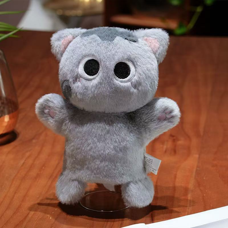 Милая Кошка Марионетка Плюшевая Кукла Мягкий Котенок Образовательные Игрушки для Малышей Симулятор Животного Мягкие Плюшевые Игрушки Аниме Марионетка для Детей
