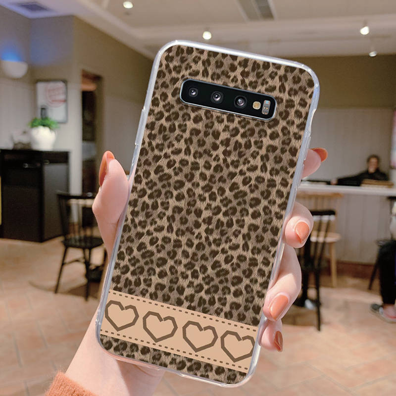 Clear Case For Samsung Galaxy S10 S10E S 10 Plus S9 S20 FE S20 10 Plus Lite Leopard Soft TPU Shell Silicone for Samsung S10+
