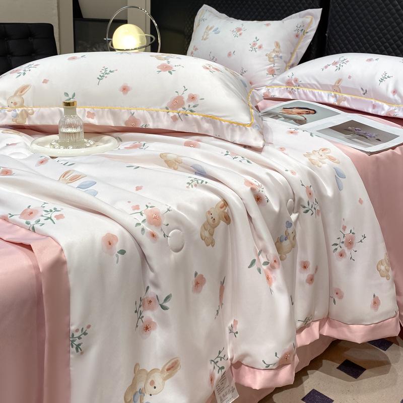 Летний комплект одеяла из тенселя: 25 дизайнов - Легкий шелк, Стирающийся, Идеально подходит для кроватей в студенческих общежитиях