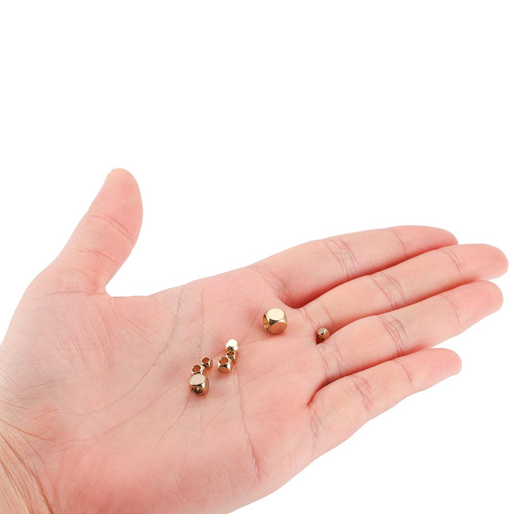 30-100 шт. куб квадратной формы 2,5 мм-6 мм твердые латунные непальские бусины квадратные бусины свободные бусины-разделители для изготовления ювелирных изделий фурнитура