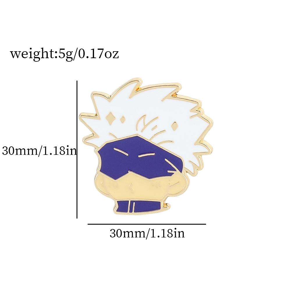 Anime Jujutsu Kaisen Alloy Brooch Metal Badge Cartoon Accessories Gojo Satoru Itadori Yuji Geto Suguru Cosplay Gift Collection