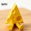 Creative Cheese Collectible Novelty Sculpture with Movable Joints, 3D Printed Funny Cute Decoration Slice Figurine Fidget Toy for Stress Relief,