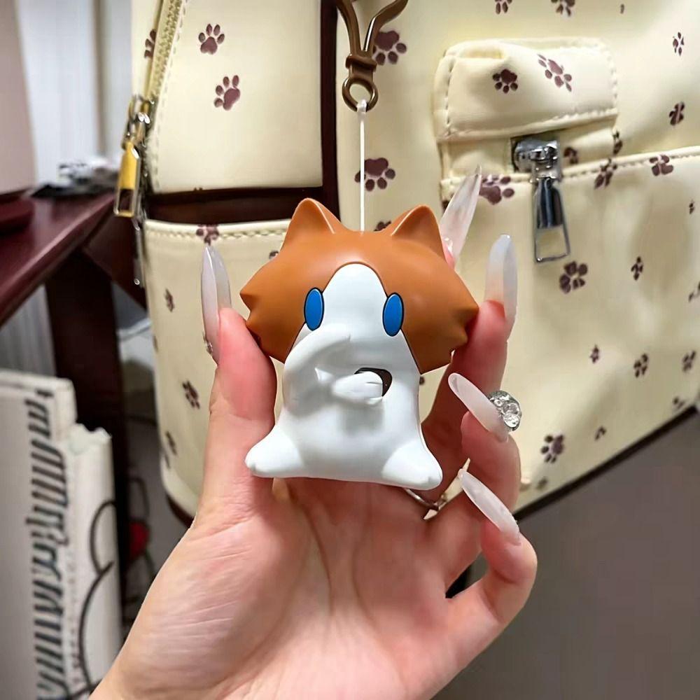 Funny Cute Salary Cat Keychain Cartoon Hand-Waving Keychain Pull-String Pendant  Christmas Gift