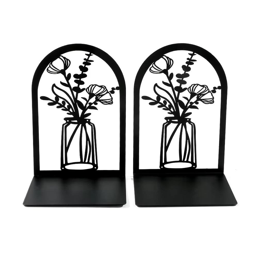 2 шт. Нескользящие офисные принадлежности Полая подставка для книг 2025 Металлические книжные упоры