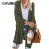 Fall and Winter Women's Plus Size Knitwear Long Split Rolled Sleeve Cardigan Sweater