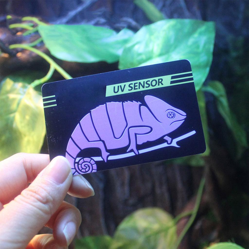 Reptile UVB Light Lamp Bulb Test Card UV Tests Paper Reptiles Terrarium Lamp Life Effective Tester Meter