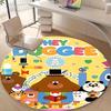 1pc Hey Duggee1 Design Printed Area Round Carpet for Bedroom Living Room Home Decor Rugs Mat Non Slip Mat Rug for Bedside