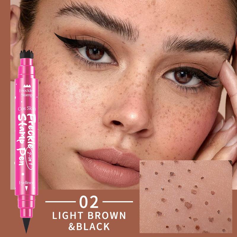 CosSkin Dual-Ended Freckle Eyeliner Pen Natural Waterproof Long-Lasting