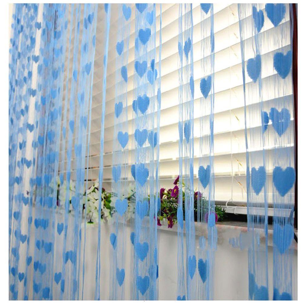Romantic Living Room Heart-shaped Cord Curtain Door And Window Curtain Tassel Line Curtain