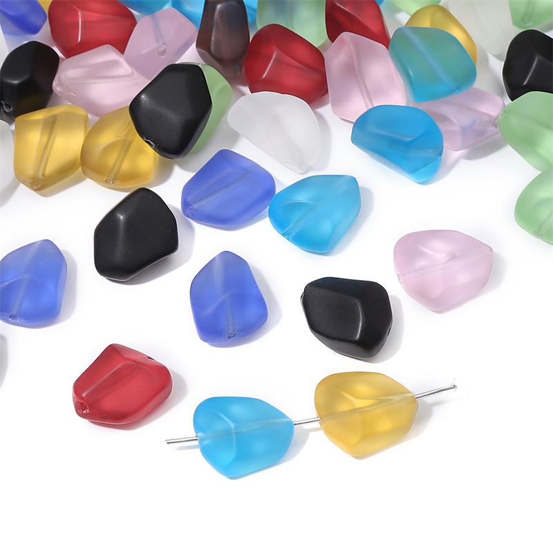 Матовые ограненные бусины из плоского камня из хрустального стекла для изготовления украшений своими руками, разных цветов