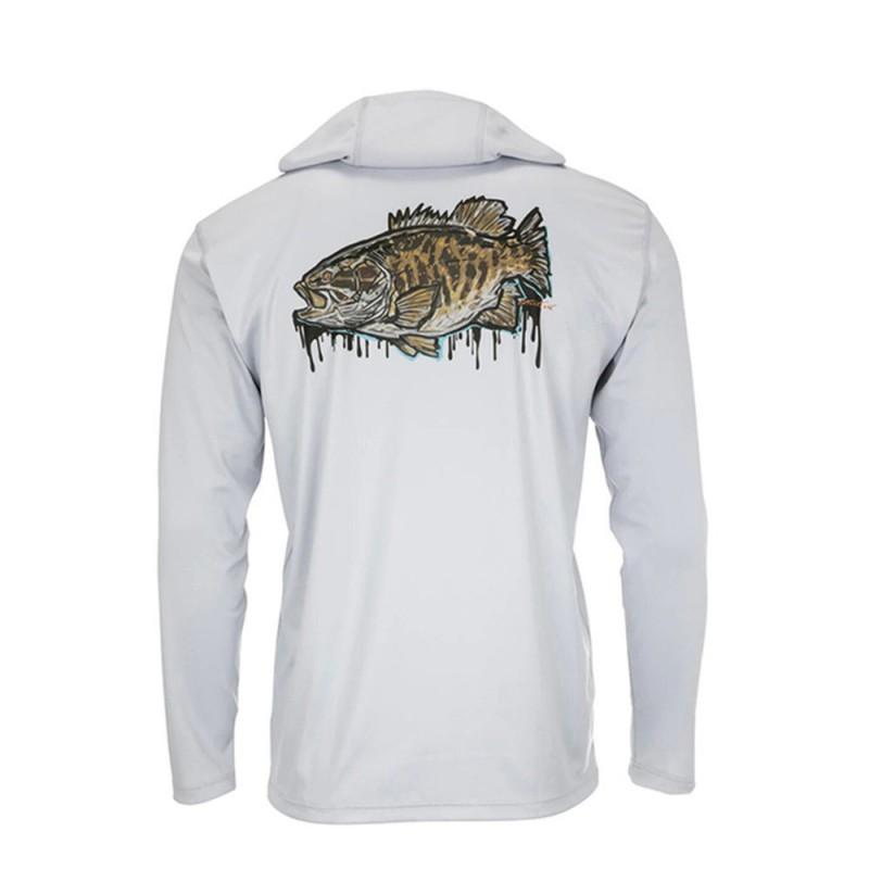 Mens Quick-Dry UV Protection Long Sleeve Hooded Fishing Shirt Summer Outdoor Angling Cycling Sports