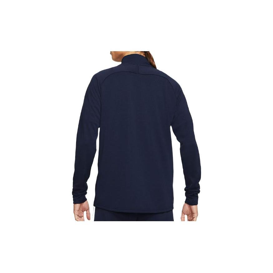 Nike Мужские футболки Dri Fit Темно-синие с круглым вырезом Умеренный прямой крой CW6111-451