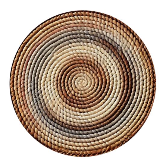 Подставка под тарелку Утолщенный Круглый Дизайн Богемный Стиль Подставка под тарелку Теплоизоляция Маслостойкий Коврик для стола Усиленный Шов Подставка под тарелку Обеденный Декор