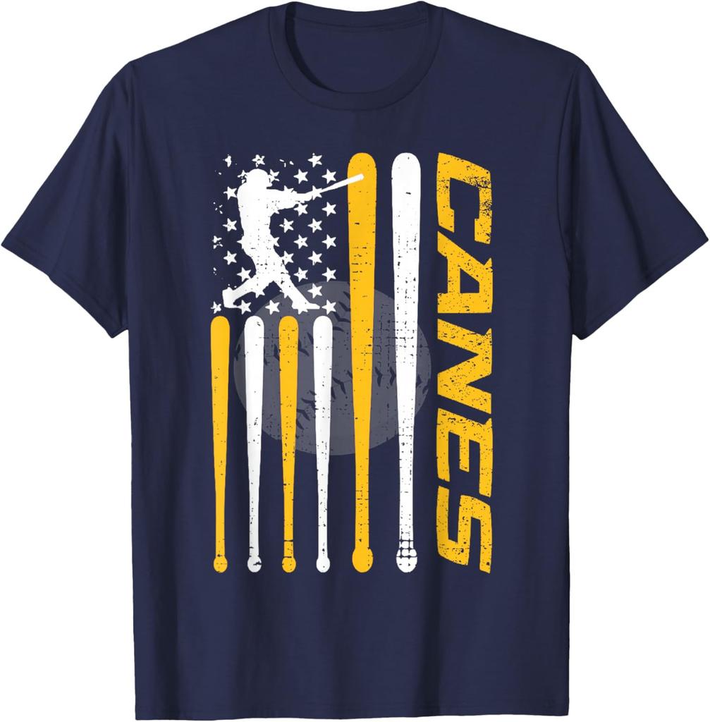 Vintage Canes Baseball Sports Unisex T-Shirt